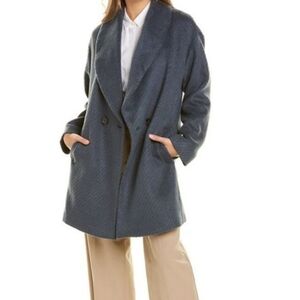 Avec Les Filles Shawl Collar Coat in Steel Sz L